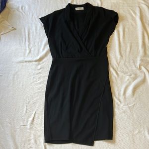 Black Faux Wrap dress MM. Lafleur